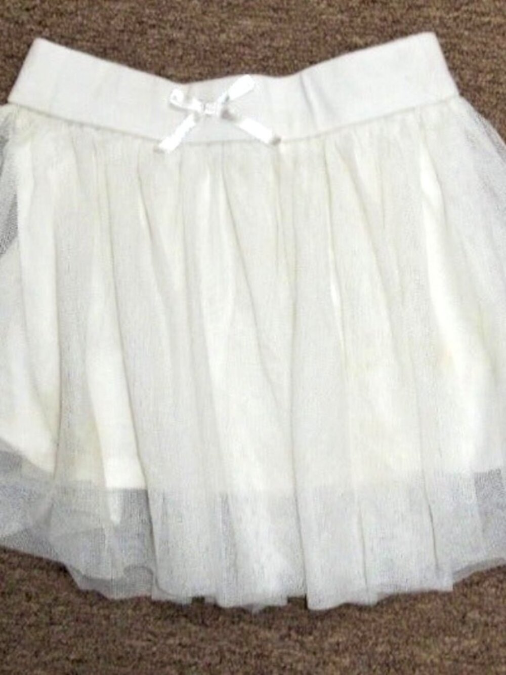 Girls 3T Faded Glory white skirt mesh overlay